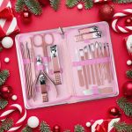 26 in 1 Manicure Set - Professional Manicure Kit Pedicure Kit, Stainless Steel Nail Clippers Set Nail Care Kit with Travel Case Pink - Image 2